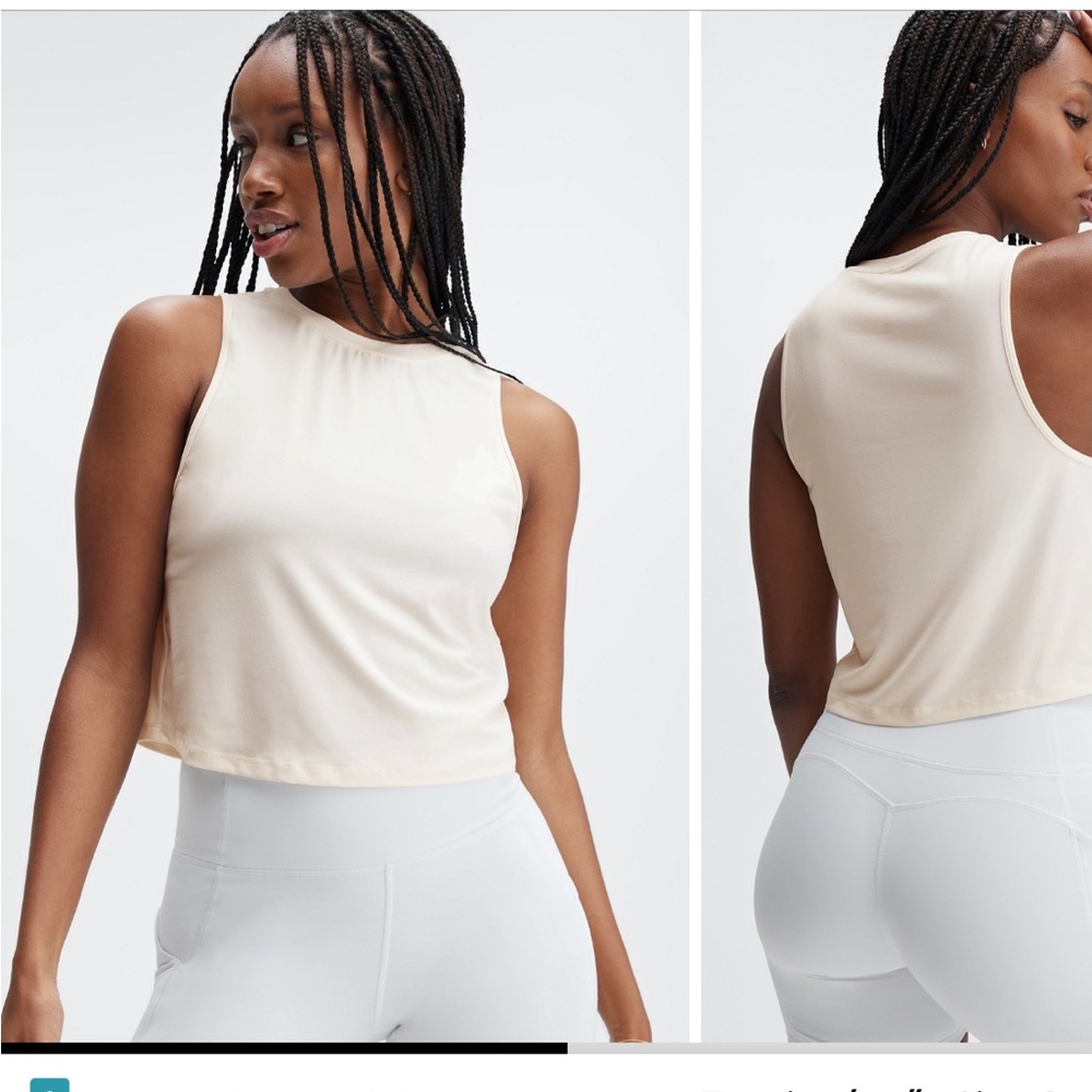 NWT Fabletics Egret Dry-Flex Muscle Tank
